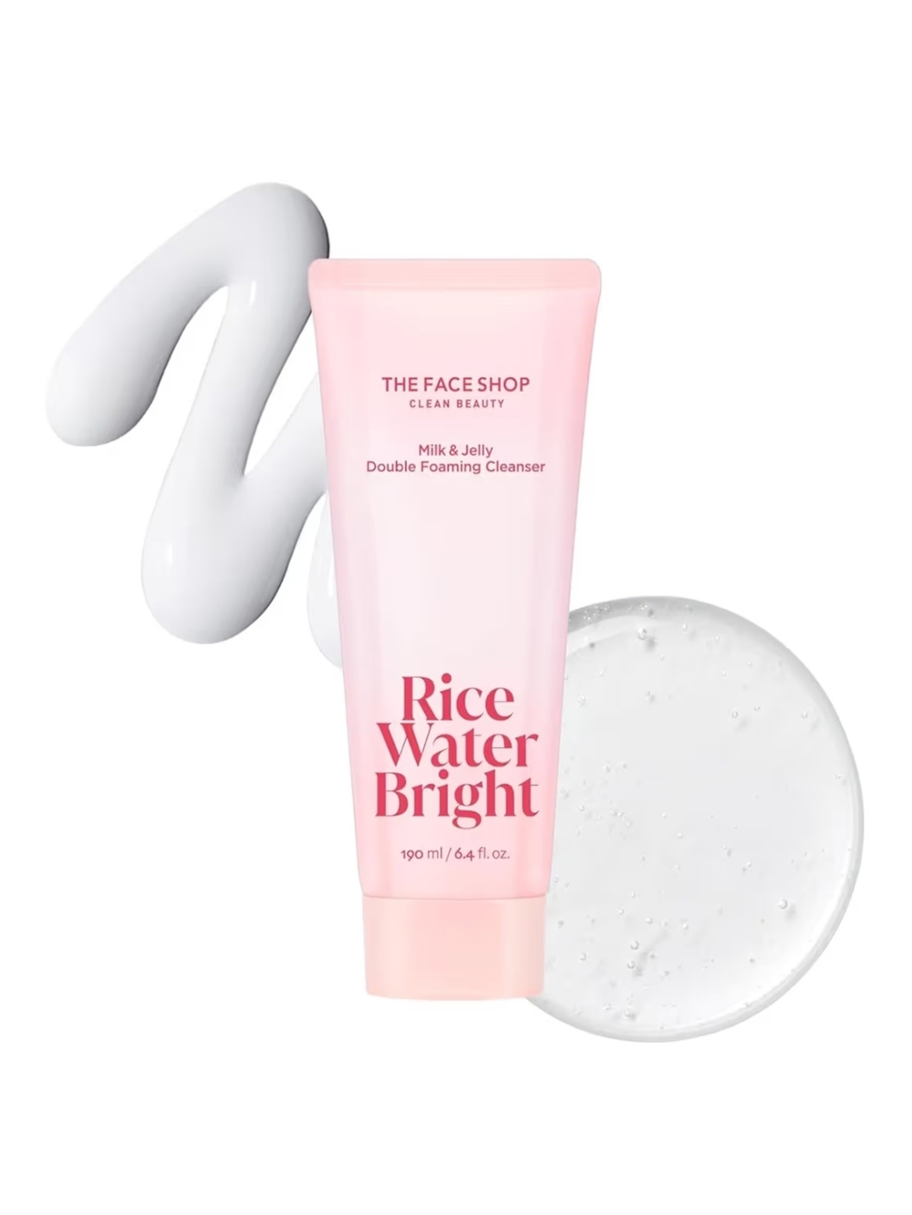 The Face Shop- Rice Water Bright - Milk & Jelly Double Foaming Cleanser